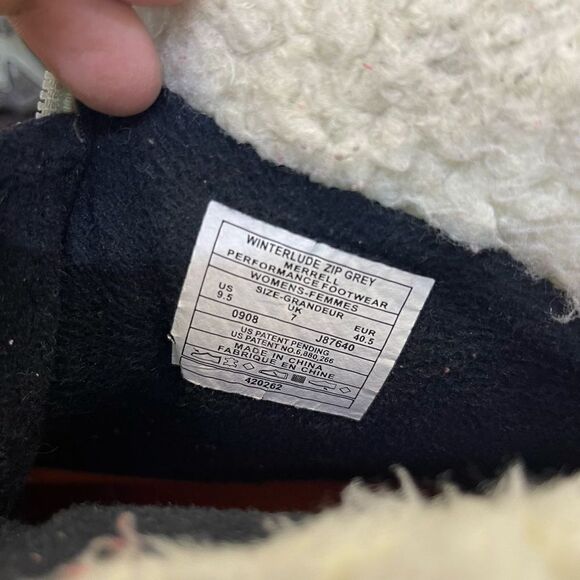 MERRELL Women's Winterlude Zip Waterproof Snow Boot in Gray Size US 9.5 - Picture 9 of 10